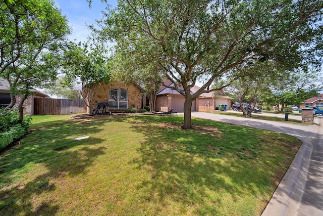 816 Ridgecrest Ct, Aubrey, TX 76227 - view of front of house featuring concrete driveway, a garage, and brick siding