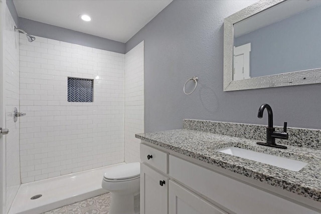 3015 S Fannin Ave, Denison, TX 75021 - full bath with toilet, a stall shower, and vanity