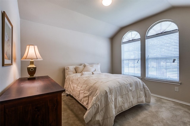 2044 Meadow Park Dr, Princeton, TX 75407 - bedroom featuring vaulted ceiling, multiple windows, carpet floors, and baseboards