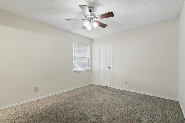 1021 Irene St, Burleson, TX 76028 - carpeted spare room featuring a ceiling fan, a textured ceiling, and baseboards