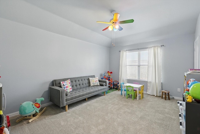 3200 Hawks View Ln, Denton, TX 76208 - game room with ceiling fan and carpet flooring