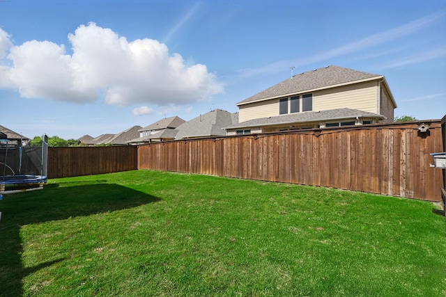 3200 Hawks View Ln, Denton, TX 76208 - fenced backyard featuring a trampoline