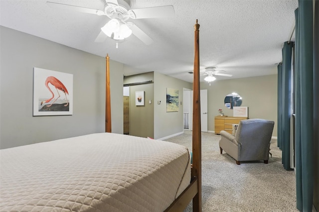 1738 Northaven Ct, Arlington, TX 76012 - bedroom with light carpet, a ceiling fan, and baseboards