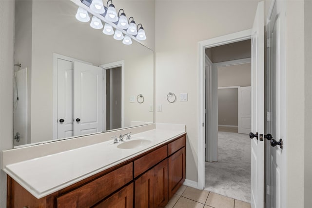 6328 Pinionpark Way, Fort Worth, TX 76179 - bathroom featuring tile patterned floors, vanity, and baseboards