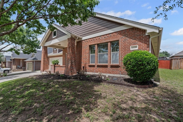 6328 Pinionpark Way, Fort Worth, TX 76179 - view of side of home with brick siding and concrete driveway