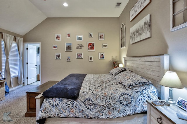 3726 Enchanted Rock Rd, Abilene, TX 79606 - carpeted bedroom featuring vaulted ceiling