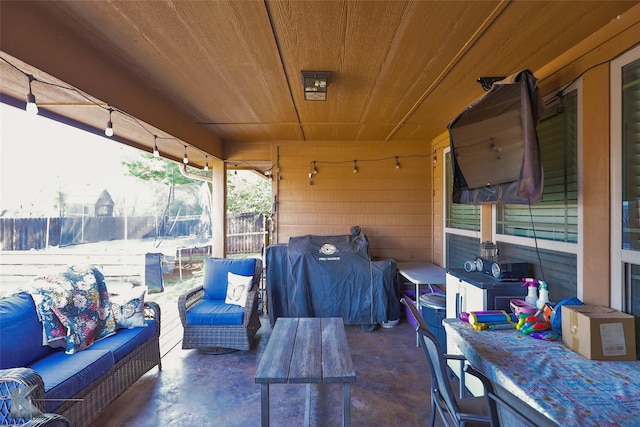 3726 Enchanted Rock Rd, Abilene, TX 79606 - view of patio with outdoor lounge area and fence