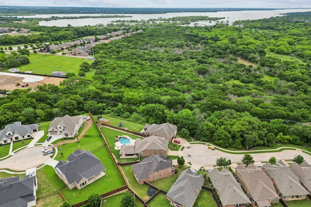 2831 Sheffield Ct, Trophy Club, TX 76262 - aerial view of residential area with a nearby body of water