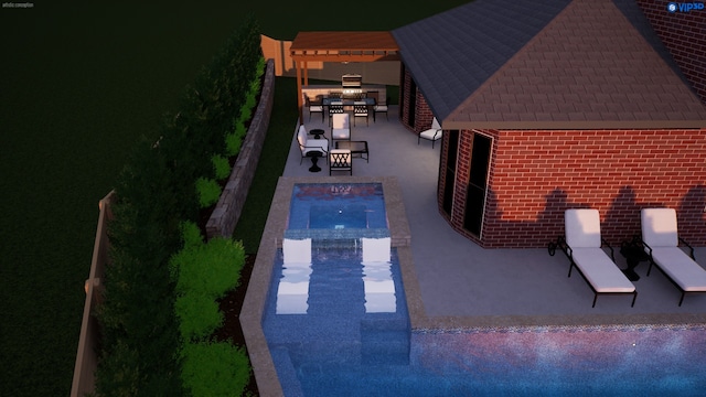 2831 Sheffield Ct, Trophy Club, TX 76262 - view of pool with a patio area, a jacuzzi, and outdoor dining area