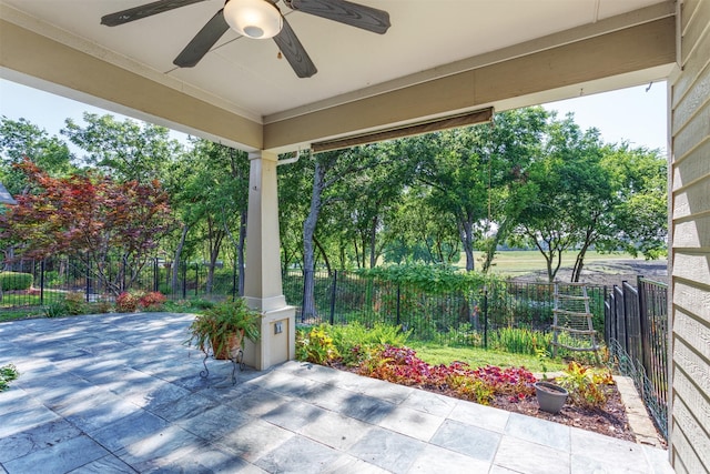 348 Terra Verde Ln, Mckinney, TX 75069 - view of patio / terrace featuring ceiling fan