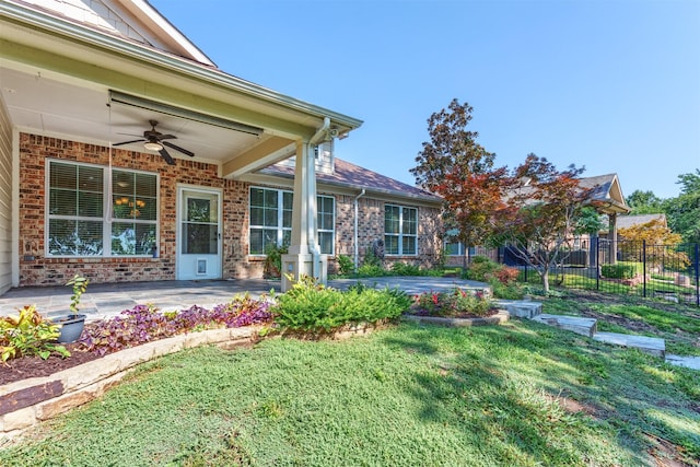348 Terra Verde Ln, Mckinney, TX 75069 - exterior space featuring a ceiling fan and a patio