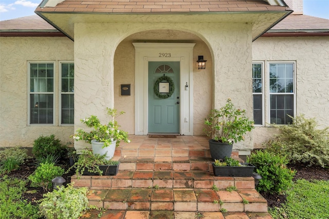 2923 Live Oak Ave, Waco, TX 76708 - entrance to property with stucco siding and roof with shingles