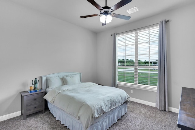 102 Willowbrook Dr, Waxahachie, TX 75165 - bedroom featuring baseboards, carpet floors, and a ceiling fan