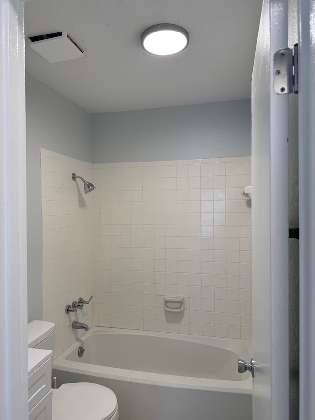 3902 Georgetown Dr, Abilene, TX 79602 - bathroom featuring toilet, bathtub / shower combination, and vanity