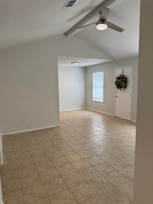 3902 Georgetown Dr, Abilene, TX 79602 - spare room with light tile patterned floors, a ceiling fan, and a textured ceiling