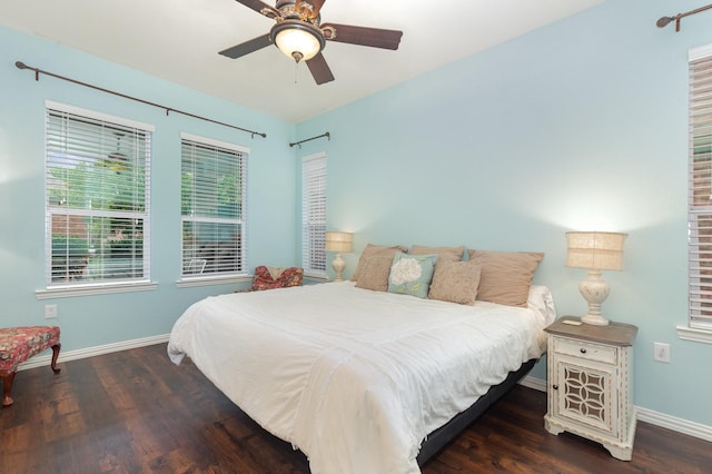 361 Hitching Post Dr, Fairview, TX 75069 - bedroom featuring baseboards, wood finished floors, and ceiling fan