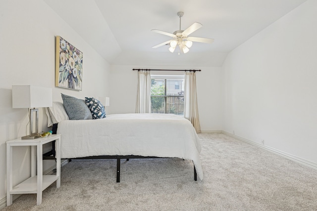 2912 Montalbo, Grand Prairie, TX 75054 - carpeted bedroom with lofted ceiling and a ceiling fan