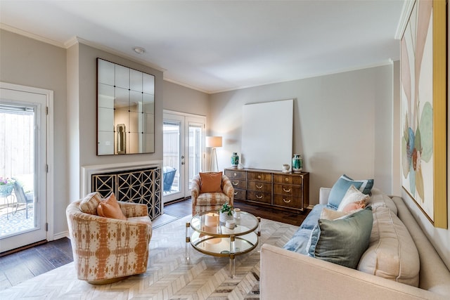 4229 Cole Ave Unit 115, Dallas, TX 75205 - living room with crown molding