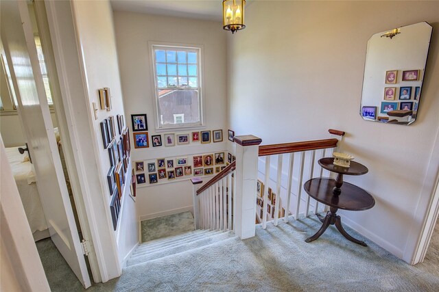 1005 Church St, Sulphur Springs, TX 75482 - staircase with carpet floors and baseboards