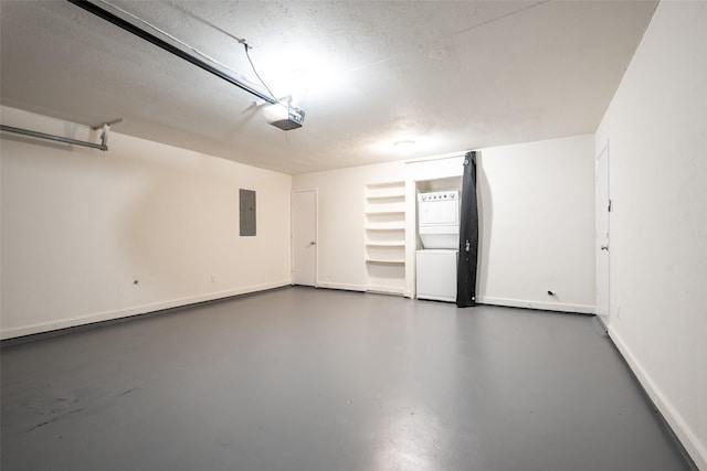 6808 Eastridge Dr Unit A7, Dallas, TX 75231 - garage featuring a garage door opener, electric panel, and baseboards