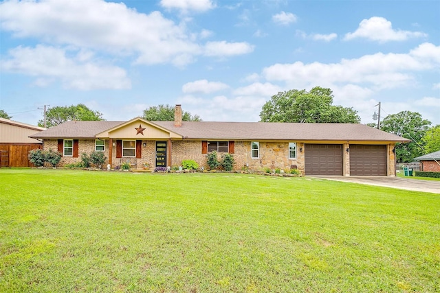 7000 County Road 527, Burleson, TX 76028 - ranch-style house with driveway, a garage, and a chimney