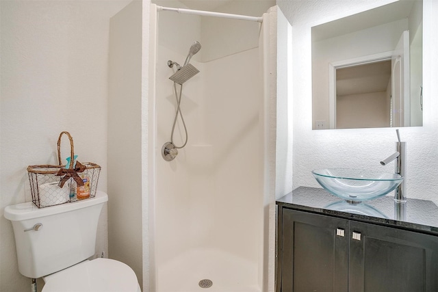 7000 County Road 527, Burleson, TX 76028 - bathroom with a stall shower, toilet, and vanity