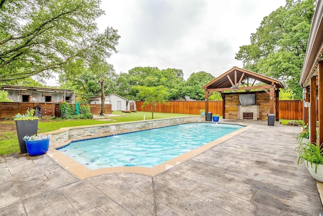 7000 County Road 527, Burleson, TX 76028 - view of pool featuring a gazebo, a deck, and an outbuilding