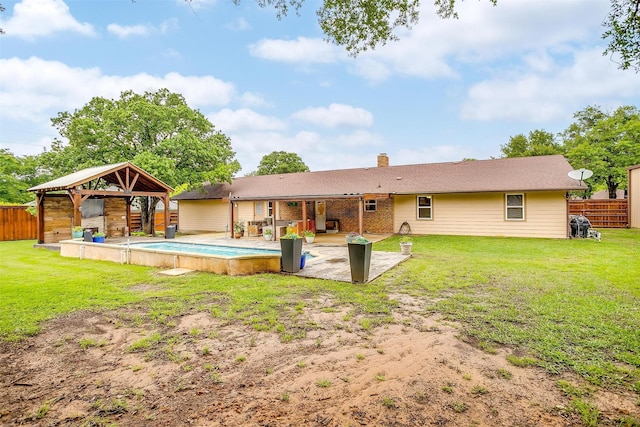 7000 County Road 527, Burleson, TX 76028 - rear view of house featuring a gazebo, a patio area, and a chimney