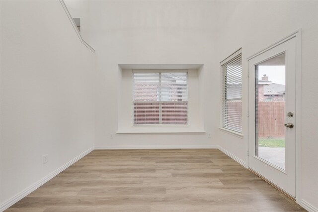 10832 Hawks Landing Rd, Fort Worth, TX 76052 - empty room featuring light wood-style floors, plenty of natural light, and baseboards
