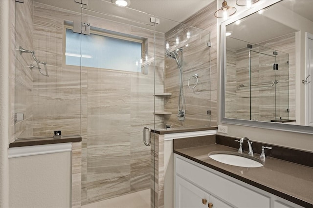 8325 Western, The Colony, TX 75056 - full bathroom featuring a stall shower and vanity