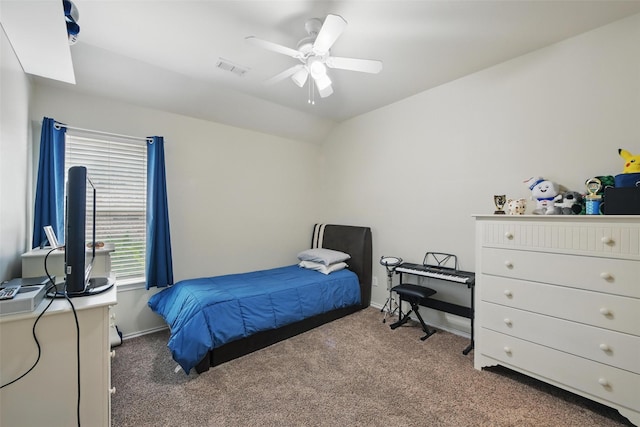 6008 Creekway Dr, Denton, TX 76226 - carpeted bedroom featuring baseboards and a ceiling fan