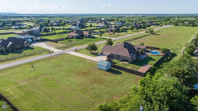 aerial view of residential area