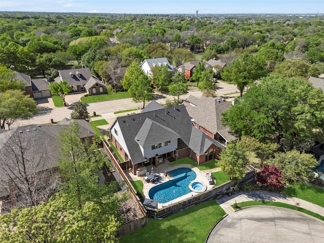 2631 Valley Creek Trl, Mckinney, TX 75072 - aerial perspective of suburban area with a pool