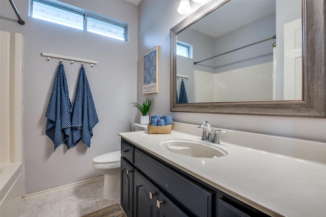 6308 Bittersweet Dr, Arlington, TX 76001 - bathroom with vanity,  shower combination, and tile patterned floors