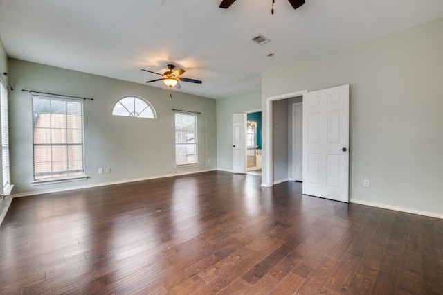 6308 Bittersweet Dr, Arlington, TX 76001 - unfurnished room featuring a ceiling fan and dark wood-style floors