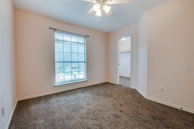6308 Bittersweet Dr, Arlington, TX 76001 - empty room with carpet floors, ceiling fan, and baseboards