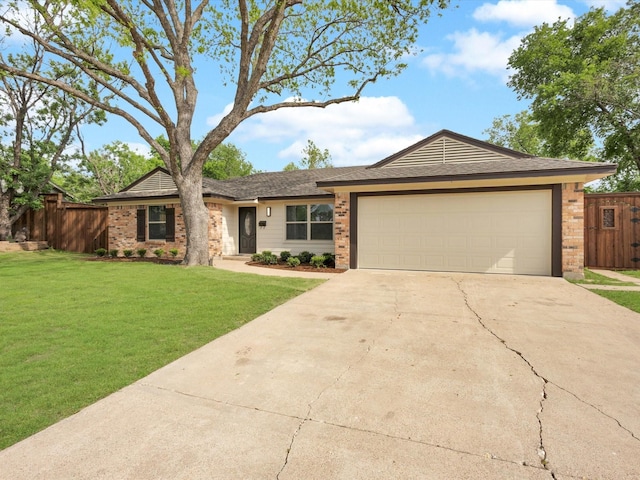 2834 Sunny Hill Ln, Farmers Branch, TX 75234 - ranch-style home with brick siding, driveway, and a garage