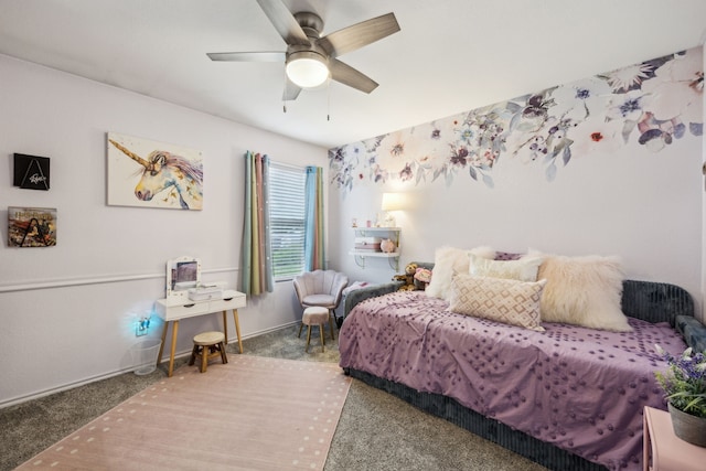 605 Preston Dr, Royse City, TX 75189 - bedroom featuring carpet, a ceiling fan, and baseboards
