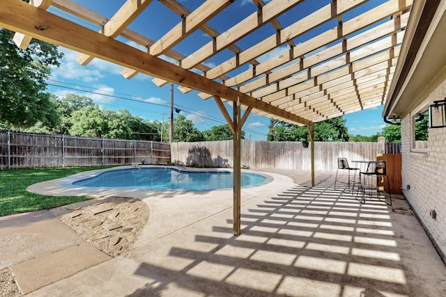 53 Devonshire Dr, Bedford, TX 76021 - view of pool with a pergola, a fenced backyard, and a patio area