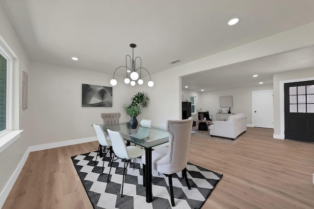 1146 Norwood Dr, Hurst, TX 76053 - dining room with light wood-type flooring, baseboards, and recessed lighting