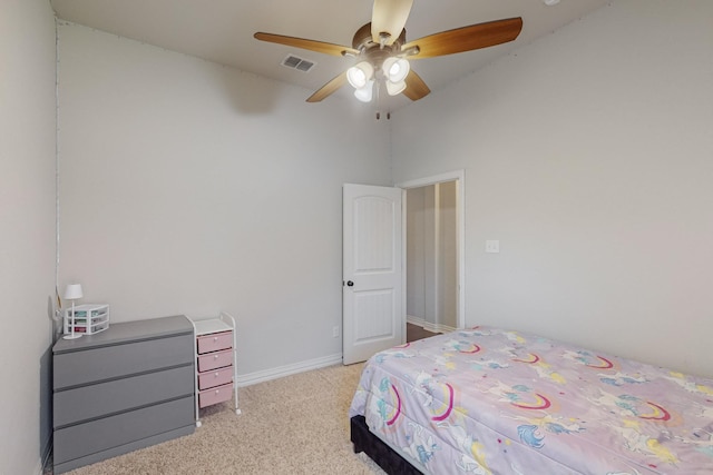 160 Melbourne Dr, Willow Park, TX 76087 - bedroom with light carpet, ceiling fan, and baseboards