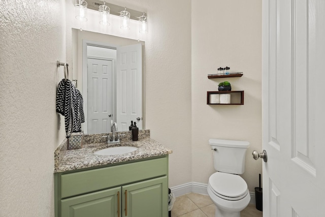 417 Burberry, Grand Prairie, TX 75052 - bathroom with tile patterned flooring, vanity, toilet, and baseboards