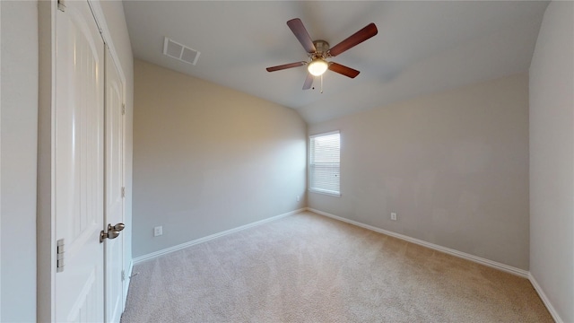 304 Eden Dr, Fate, TX 75189 - spare room with a ceiling fan, carpet flooring, baseboards, and vaulted ceiling