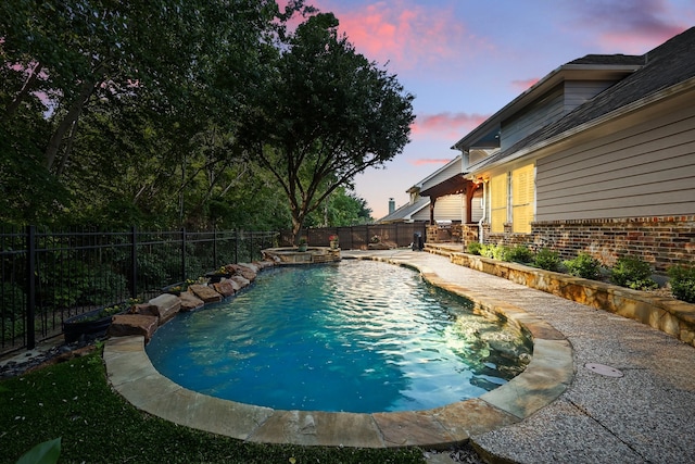 1309 Constitution Dr, Mckinney, TX 75071 - view of swimming pool with a fenced backyard and a patio area
