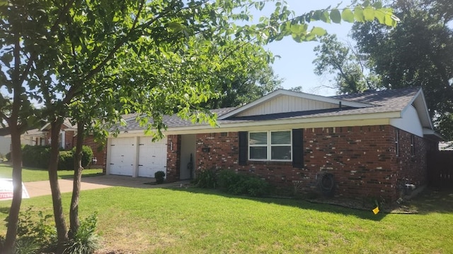 1709 Pamela Ln, Fort Worth, TX 76112 - ranch-style house featuring an attached garage, concrete driveway, brick siding, and a front yard