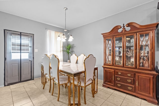 2304 Bermont Red Ln, Fort Worth, TX 76131 - dining space featuring a chandelier and light tile patterned floors