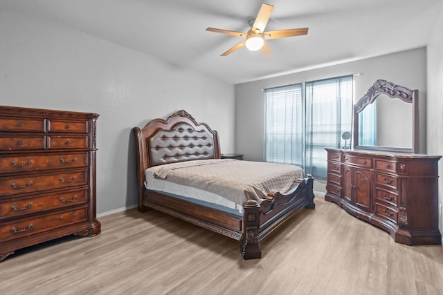 2304 Bermont Red Ln, Fort Worth, TX 76131 - bedroom featuring light wood-type flooring, baseboards, and a ceiling fan