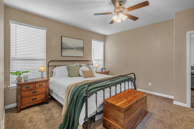411 Skipper Ln, Azle, TX 76020 - bedroom featuring carpet flooring, baseboards, and ceiling fan