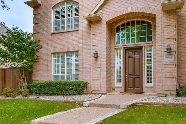 6513 Crawley Dr, Plano, TX 75093 - doorway to property with brick siding
