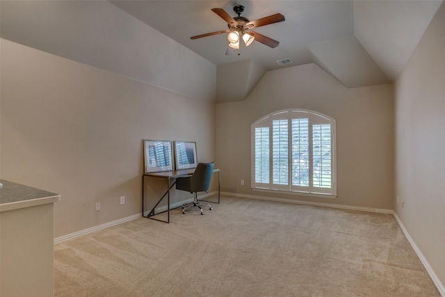 6513 Crawley Dr, Plano, TX 75093 - unfurnished office featuring carpet flooring, ceiling fan, and baseboards